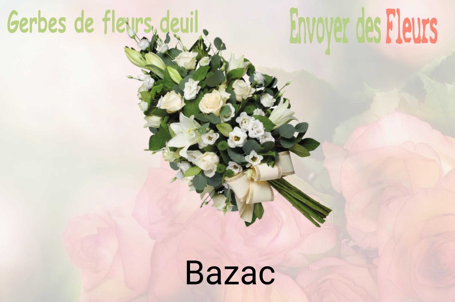 Gerbe de fleurs de deuil livrée à Bazac